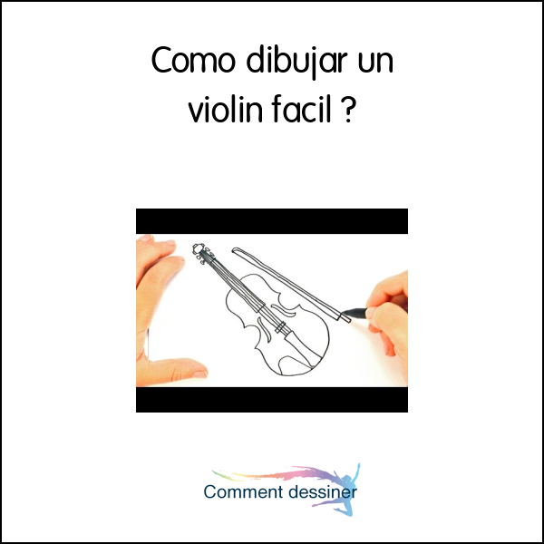 Como dibujar un violin facil